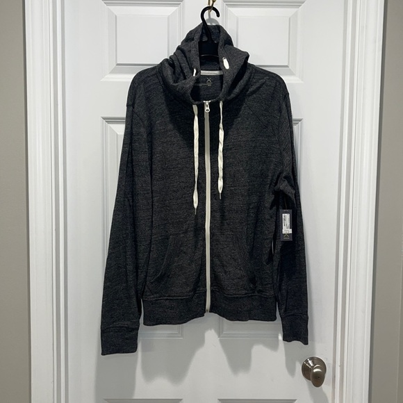 Xersion Tops - NWT Hoodie Jacket Full Zip heather Charcoal Gray Women’s Size XL unisex